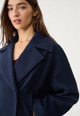 Ariana Cropped Wool Peacoat