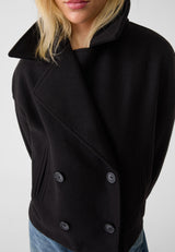 Ariana Cropped Wool Peacoat