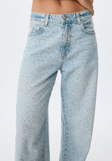 Elsa straight-fit rhinestone jeans