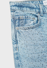 Elsa straight-fit rhinestone jeans