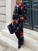 Claudia Velvet Floral Blazer