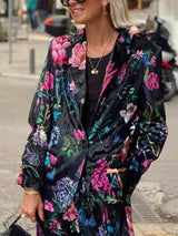 Claudia Velvet Floral Blazer