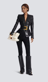 Rhea Sculpted Leather Jacket