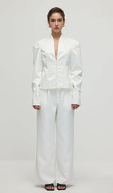 Elena Sculpted Satin Jacket