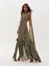 Junie Draped Ruffle Set