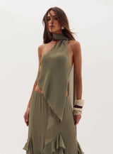 Junie Draped Ruffle Set