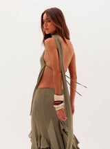 Junie Draped Ruffle Set