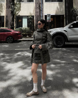 Mara Belted Cropped Trench