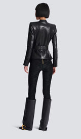 Rhea Sculpted Leather Jacket