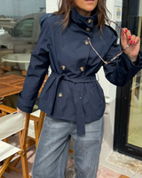 Mara Belted Cropped Trench