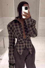Aubrey Cinched Check Shirt