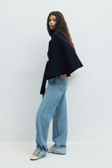 Elara Belted Cape Jacket