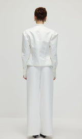 Elena Sculpted Satin Jacket