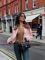 Cherry Woven-Collar Wool Jacket