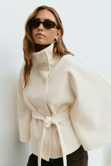 Elara Belted Cape Jacket