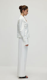 Elena Sculpted Satin Jacket