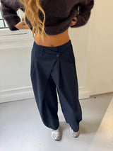 Bennie Asymmetric Wide-Leg Pants