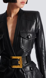 Rhea Sculpted Leather Jacket