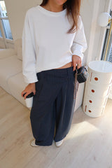 Bennie Asymmetric Wide-Leg Pants