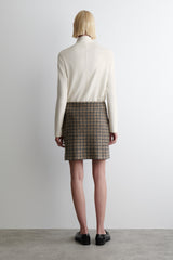 Arlette Wool check mini skirt