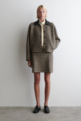 Arlette Wool check mini skirt