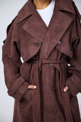 Eeden Suede Trench Coat