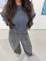 Bennie Asymmetric Wide-Leg Pants