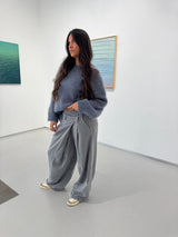 Bennie Asymmetric Wide-Leg Pants