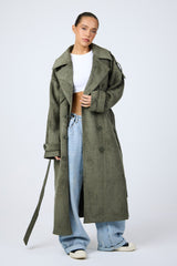 Arden Suede Trench Coat