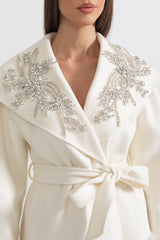 Elodie Embellished Cashmere Coat