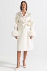 Elodie Embellished Cashmere Coat