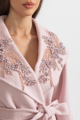 Elodie Embellished Cashmere Coat