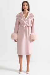 Elodie Embellished Cashmere Coat