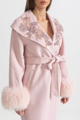 Elodie Embellished Cashmere Coat