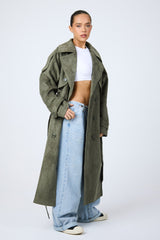 Arden Suede Trench Coat