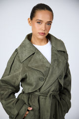 Arden Suede Trench Coat