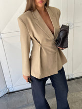 Sabrina Cinched-Waist Blazer