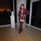 Valentina Crystal Mesh Blazer Set