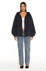 Maya Navy Hooded Jacket