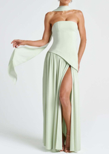 Serena Strapless Slit Maxi Dress