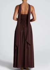 Serena Strapless Slit Maxi Dress