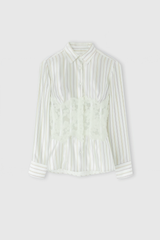 Wren Lace Corset Stripe Shirt