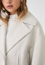 Ariana Cropped Wool Peacoat