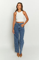 Elena Pearl Stud Jeans