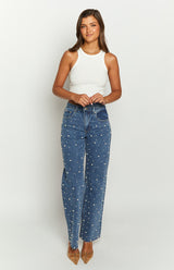 Elena Pearl Stud Jeans
