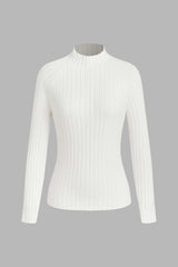 Elise Ribbed Cream Top