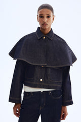 Harper Denim Cape Jacket