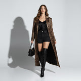 Lana Leopard Trench Coat