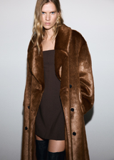 Isolde Faux Fur Belted Coat