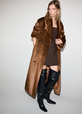 Isolde Faux Fur Belted Coat
